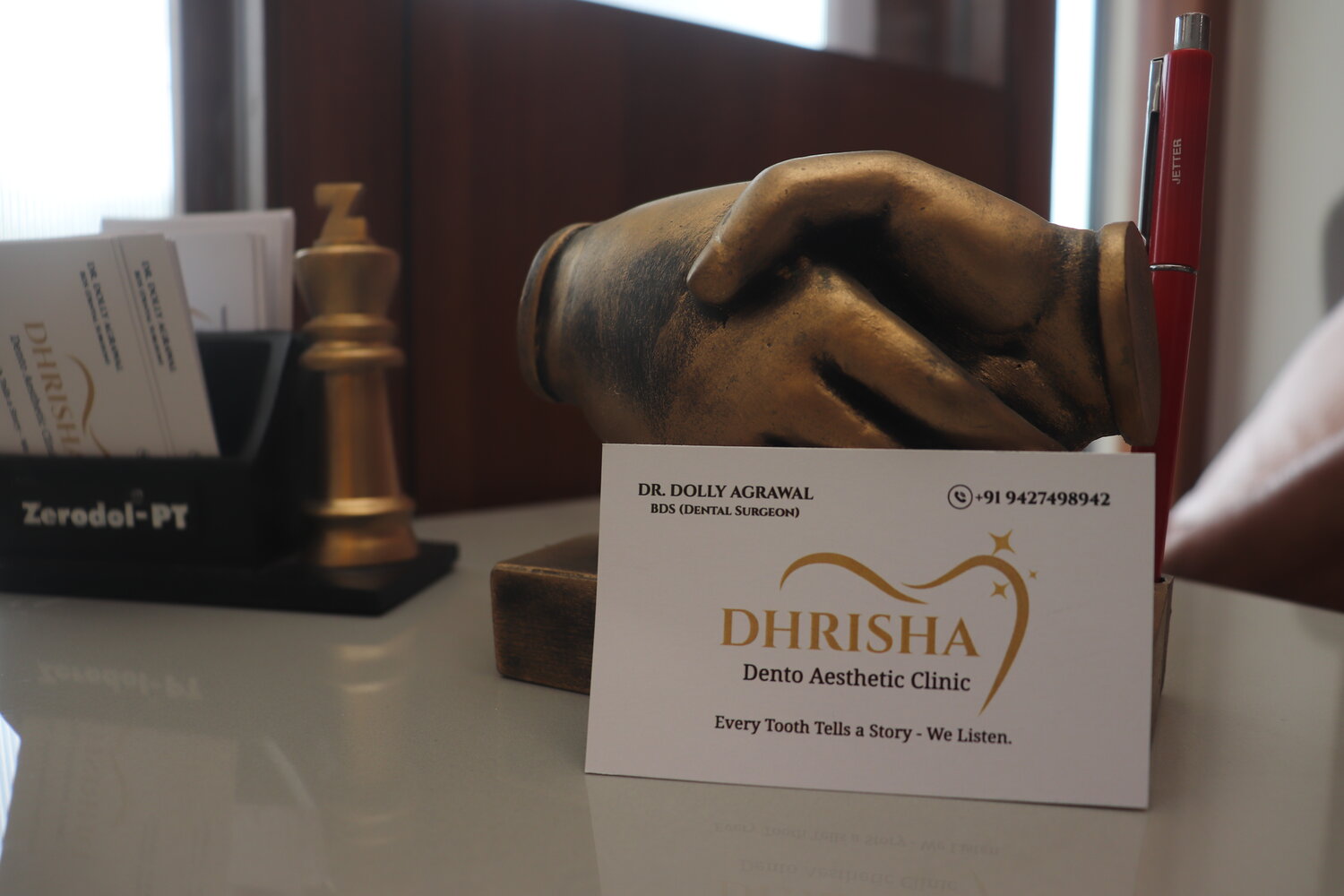 Waiting area at Dhrisha Dento Aesthetic Clinic
